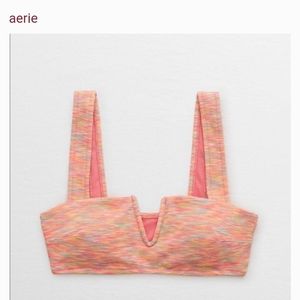 NWT Aerie orange space dye bikini top